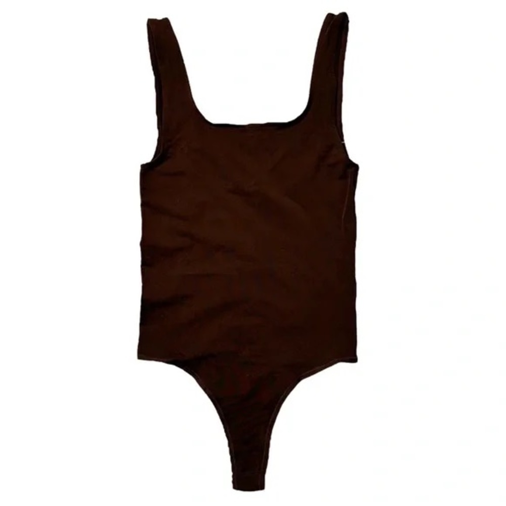 NWOT SKIMS Soft Smoothing Seamless Thong Bodysuit Brown COCOA Small